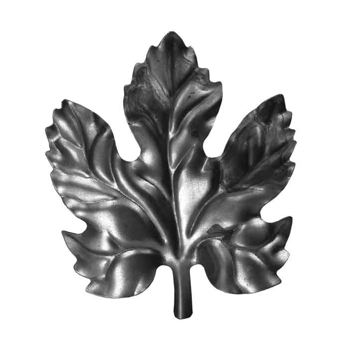 3-3/4" Wide Stamped Steel Grape Leaf, 4-1/8" Tall