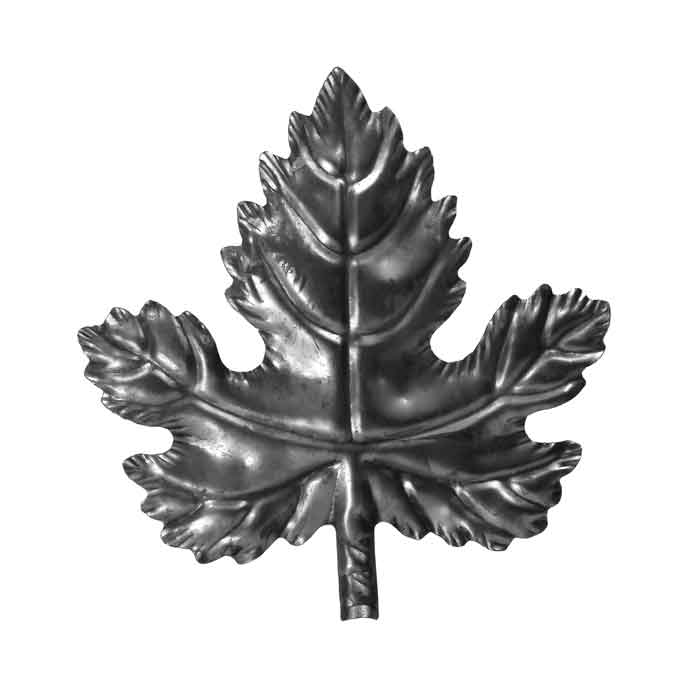 7-1/2" Wide Stamped Steel Grape Leaf, 7-5/8" Tall