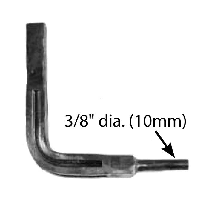 Steel Handrail Bracket with 3/8" dia. Stem, 5-3/8" Clearance from Wall
