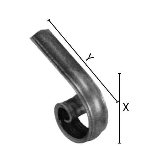 Forged Steel End Scroll use with Handrail H1250