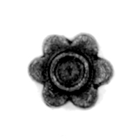 1" dia. Steel Flower Rosette, 1/4" Thick, Single Faced