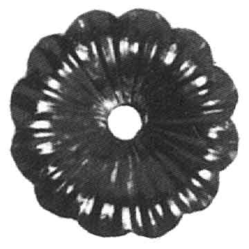 3-3/4" dia. Steel Rosette w/Center Hole, 1/8" Thick, Single Faced