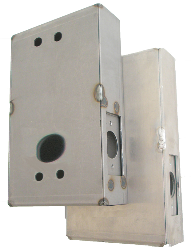 Gate Box, Aluminum, for 1150 Door Lock, Weld or Bolt On