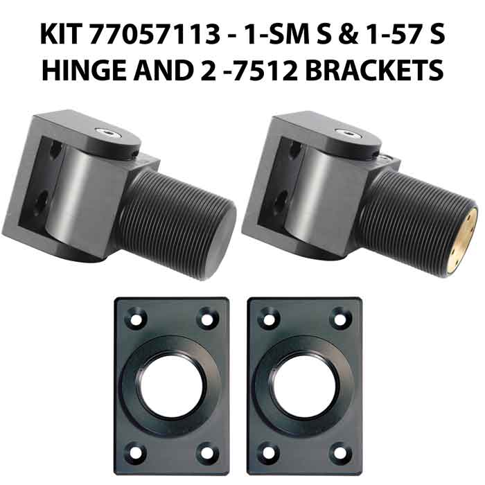 57 S/Self Closing -up to 90 lbs-Center Mount (Screw-On) Hinge Kit