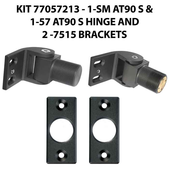 57 AT90 S/Self Closing -up to 90 lbs-Flush Mount (Screw-On) Hinge Kit