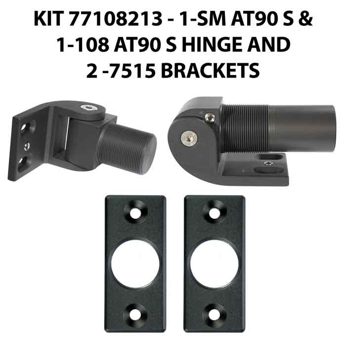 108 AT90 S/Self Closing -up to 180 lbs-Flush Mount (Screw-On) Hinge Kit