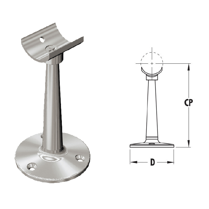 Tall Saddle Posts in 316 Satin Stainless Steel 