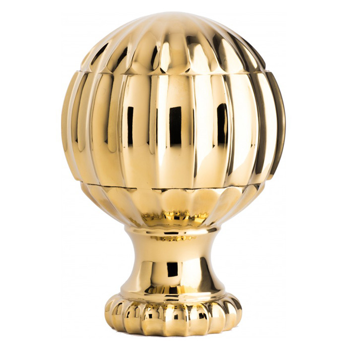 Starting Cast Steel Finial, 5-1/4" Tall, Brass PVD Finish