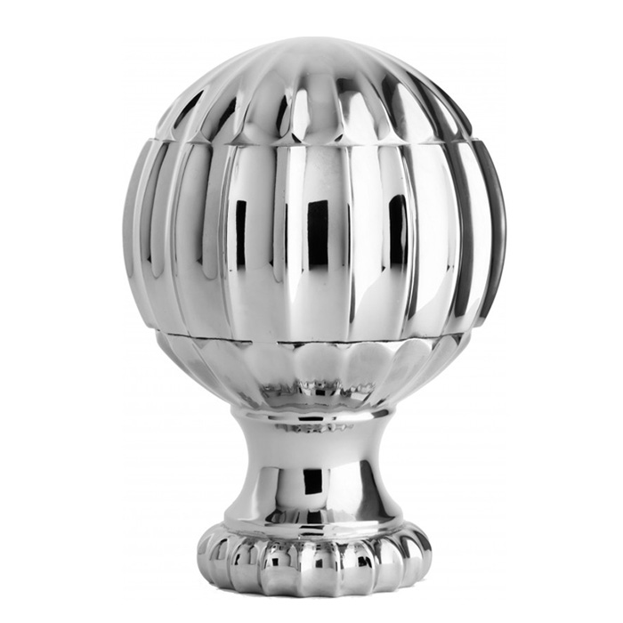 Starting Cast Steel Finial, 5-1/4" Tall, Nickel PVD Finish