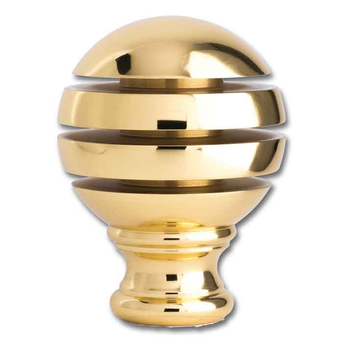 4"  Sphere Brass Post Top, base of 2-1/8" dia.