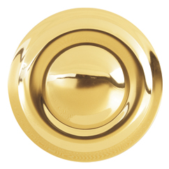 Brass Plain Rosette, Polished, 3" Diameter