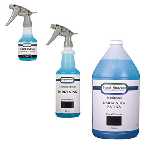 Traditional Darkening Patina for Iron and Steel or Brass, Bronze and Copper