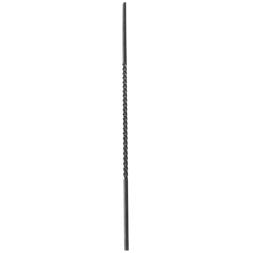 1/2" sq. Steel Baluster with Single Twist, 45" Tall