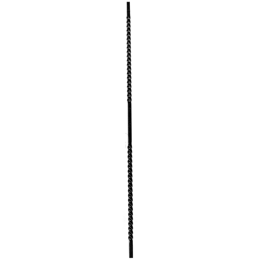 1/2" sq. Steel Newel Post with Double Twist, 45" Tall