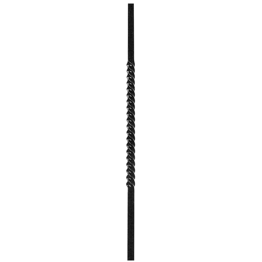 3/4" sq. Steel Newel Post with Single Twist, 45" Tall
