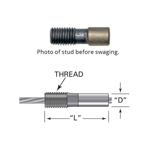 Invisiware Stud for 1/8" Cable