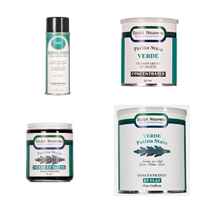 Sculpt Nouveau Patina Stain in Verde for use on any metal.