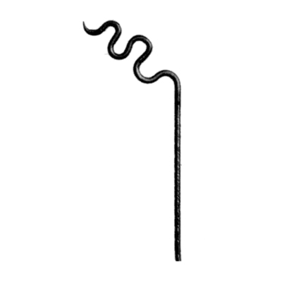 1/4" dia. Steel Vine Tendril, 8" Long