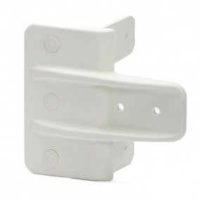 Gate Stop for Wood & Vinyl Gates, White