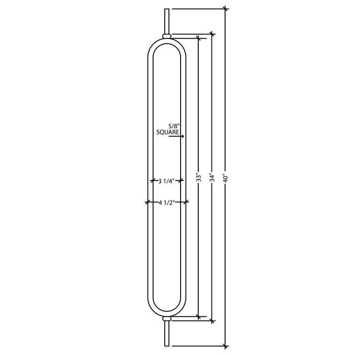Windsor Steel Hoop Piece A Only, 40" Tall
