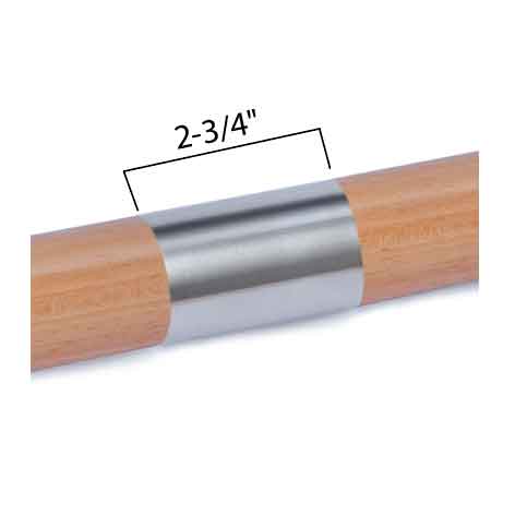 Woodinox Handrail Connector, 2-3/4" Long, 304 Satin Stainless Steel