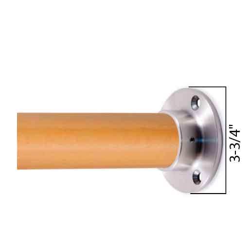 Woodinox Wall Flange, 304 Satin Stainless Steel